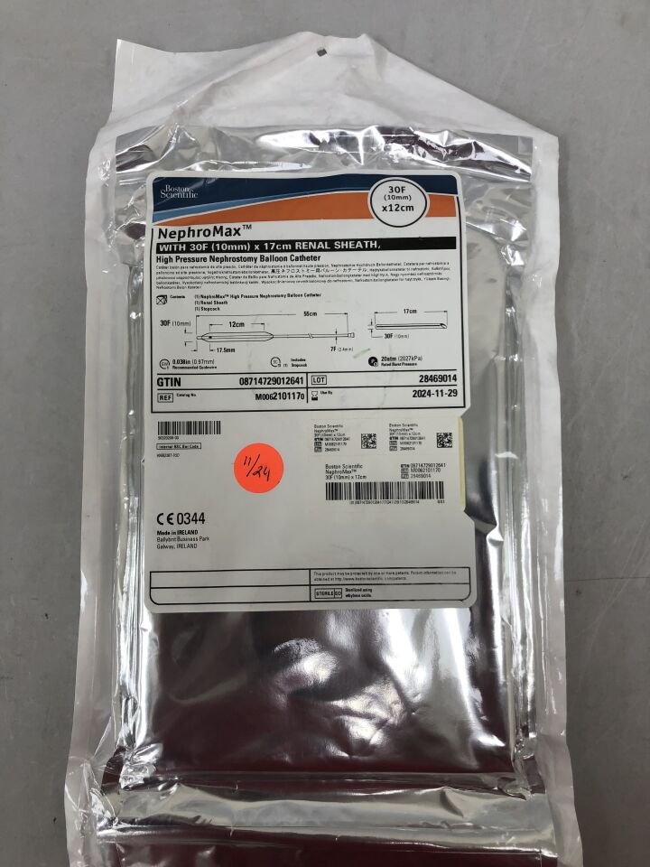 210117 - BOSTON SCIENTIFIC - NephroMax High Pressure Nephrostomy Balloon Catheter, 30F x 12cm, (EA) - ( Expiry Date: 2025-04-14 )