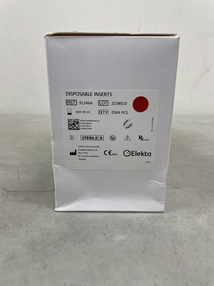 912464 - ELEKTA - Disposable Inserts (4 Per Pack), (BX/25) - ( Expiry Date: 2025-09-19 )