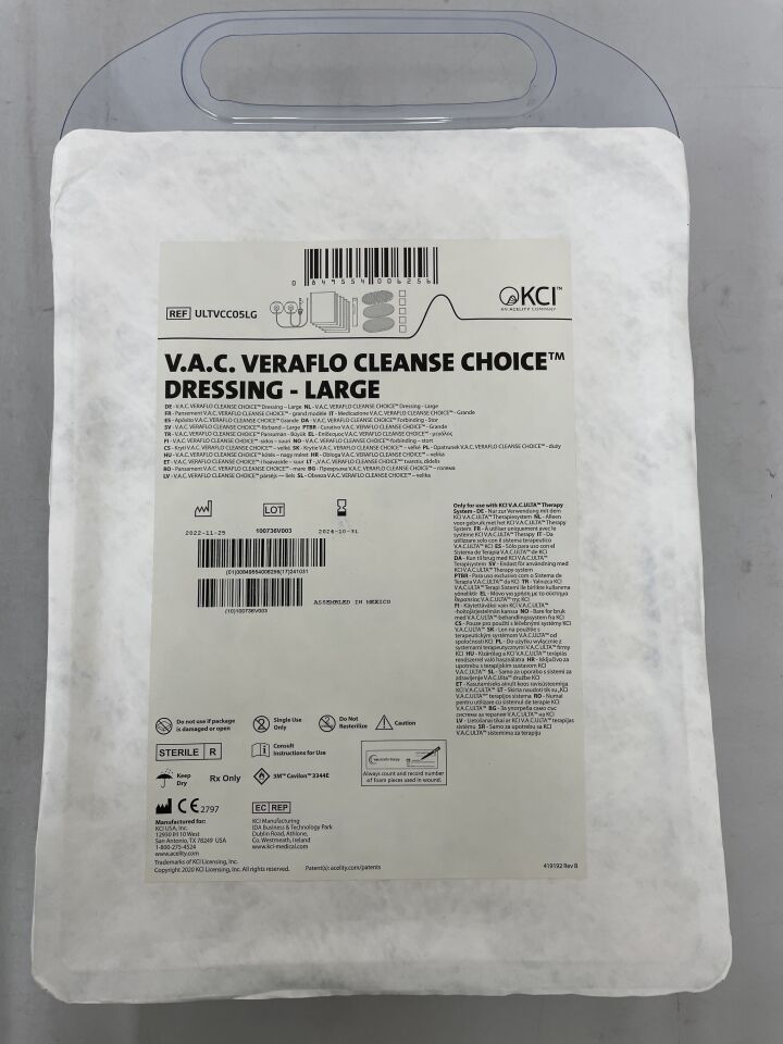 ULTVCC05LG - KCI - V.A.C. VeraFlo Cleanse Choice Dressing, Large, (EA) - ( Expiry Date: 2025-10-31 )