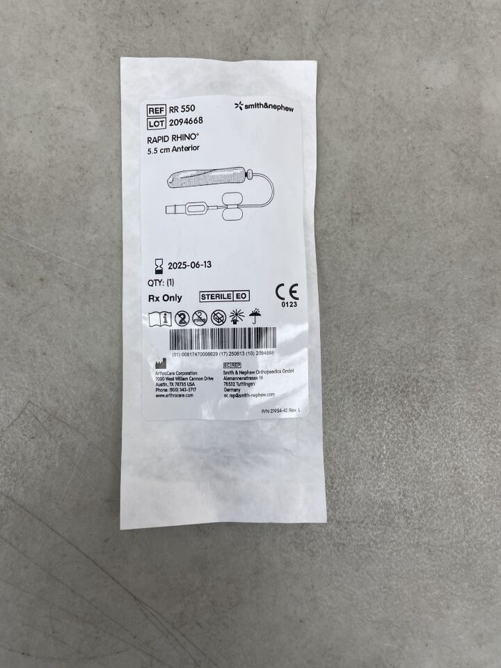 RR550 - SMITH & NEPHEW - Rapid Rhino 5.5cm Inflatable Unilateral without Airway, () - ( Expiry Date: 2025-06-13 )