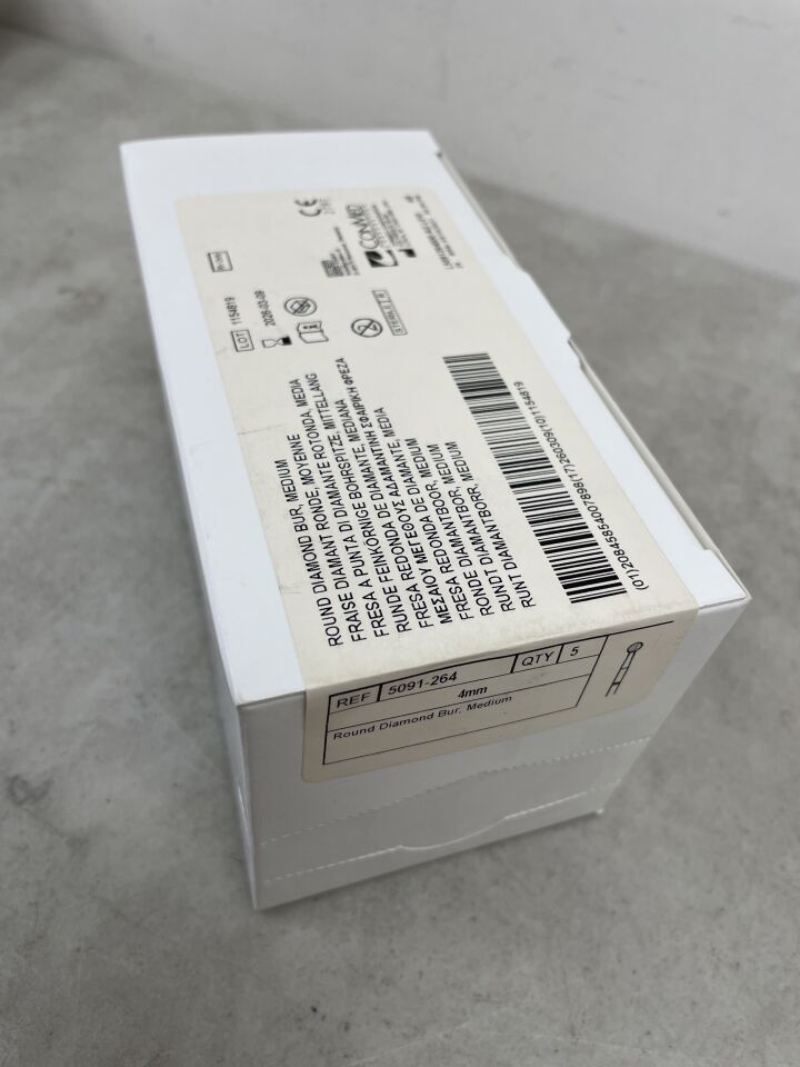 5091-264 - CONMED - Fine Round Diamond Burr, Medium Grit, 4 mm dia., (BX/5) - ( Expiry Date: 2026-03-09 )
