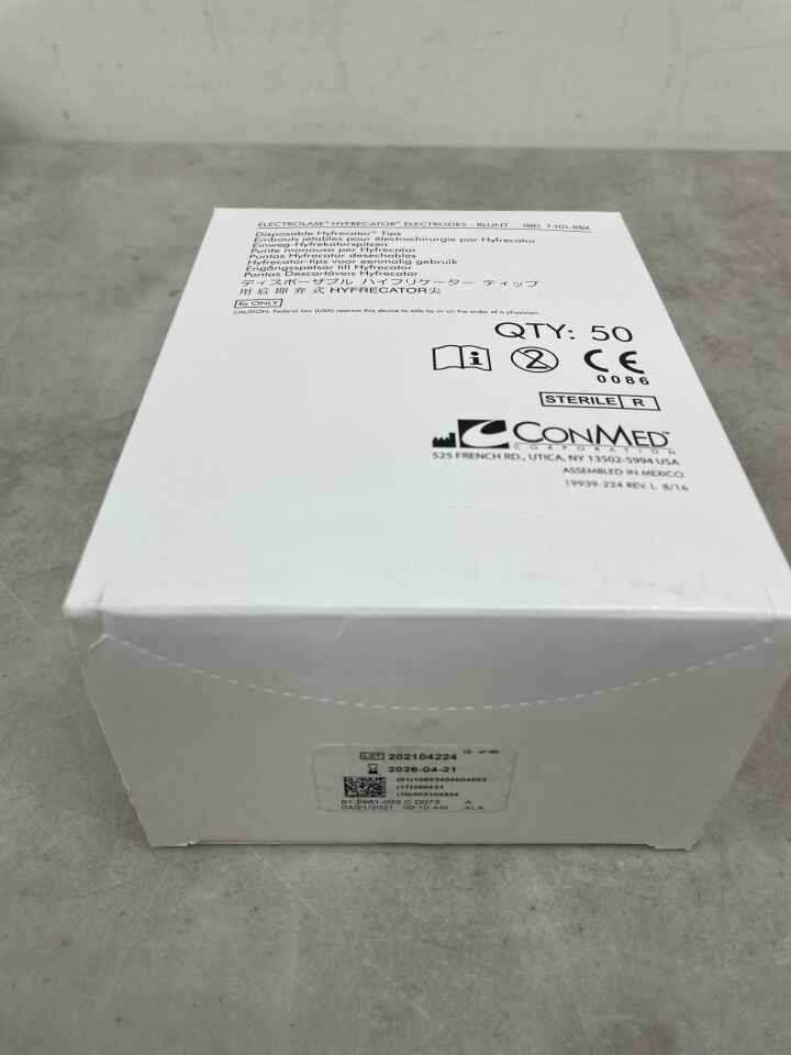 7-101-8BX - CONMED - Electrolase Blunt Tip, (BX/50) - ( Expiry Date: 2026-04-21 )