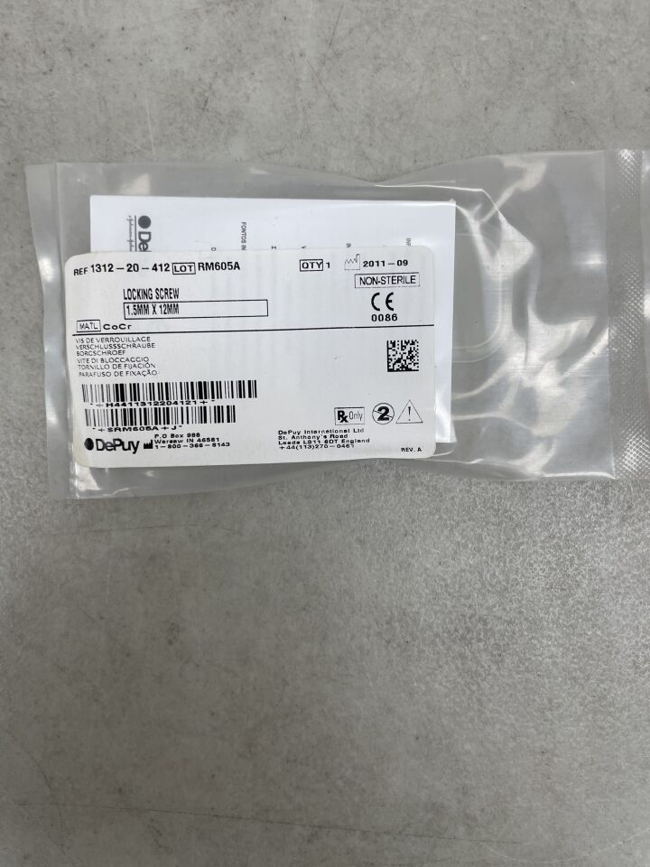 1312-20-412 - DEPUY - Locking Screw, 1.5mm x 12mm, (EA) - ( Expiry Date: 2099-12-31 )