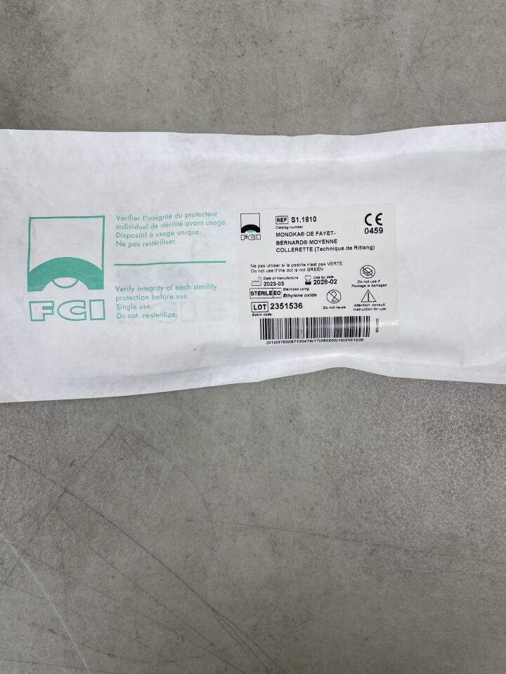 S1.1810 - FCI - 自穿式 Monoka 3mm 中型項圈,矽膠,(EA)-(有效期限至:2028-02-29)