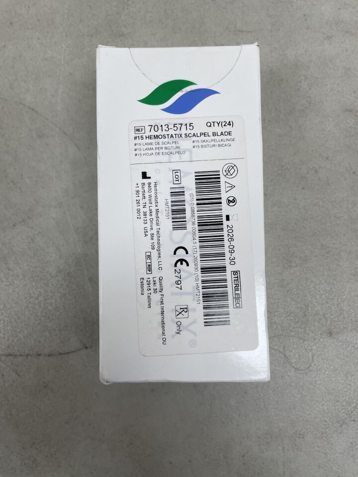 7013-5715 - HEMOSTATIX - Thermal Scalpel Blade #15, (BX/24) - ( Expiry Date: 2026-09-30 )