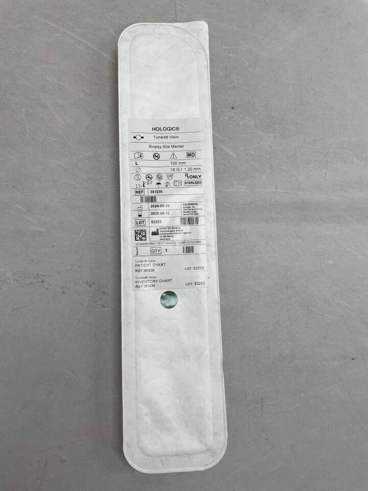 351230 - HOLOGIC - Tumark Vision 活檢部位標記器,100mm x 18G,(EA)-(有效期至:2029-05-12)
