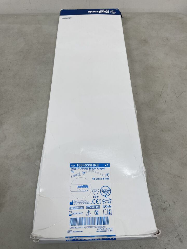 1884035HRE - MEDTRONIC - 4.0mm rotatable tricut angle-tip blade w/tubing: 45cm , ( BX/1 ) - ( Expiry Date : 2028-10-27 )