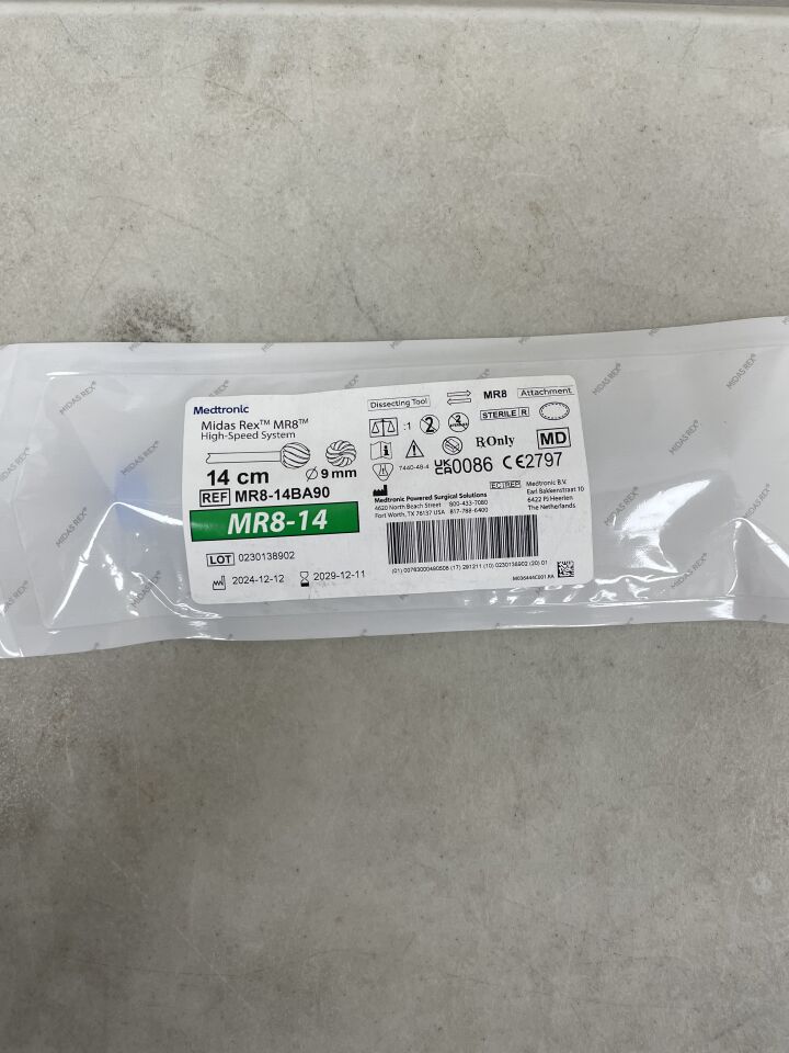 MR8-14BA90 - MEDTRONIC - Midas Rex MR8 High-Speed Surgical Tool, Ball Fluted Cutting Burr, 14cm x 9mm , ( EA ) - ( Expiry Date : 2029-12-11 )