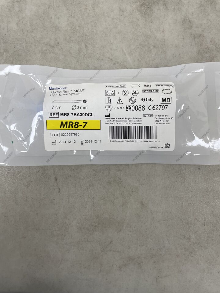 MR8-7BA30DCL - MEDTRONIC - Midas Rex MR8 Long Ball Diamond Coarse Cutting Burr, 3 mm Head Diameter, 7 cm Shaft Length , ( EA ) - ( Expiry Date : 2029-12-11 )
