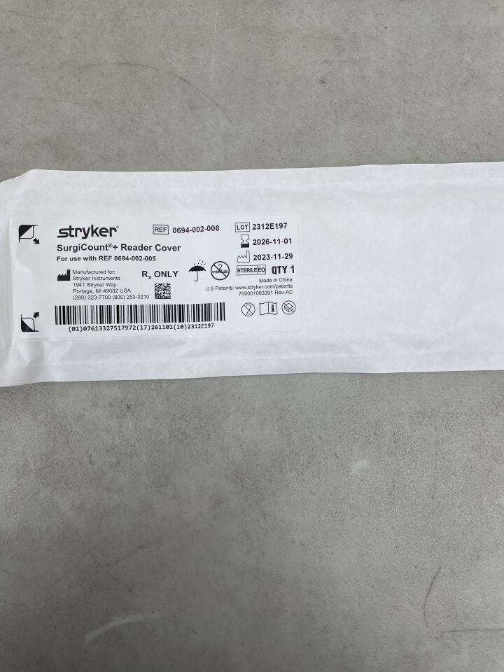 0694-002-006 - STRYKER - SURGICOUNT and READER COVER , ( EA ) - ( Expiry Date : 2026-11-01 )
