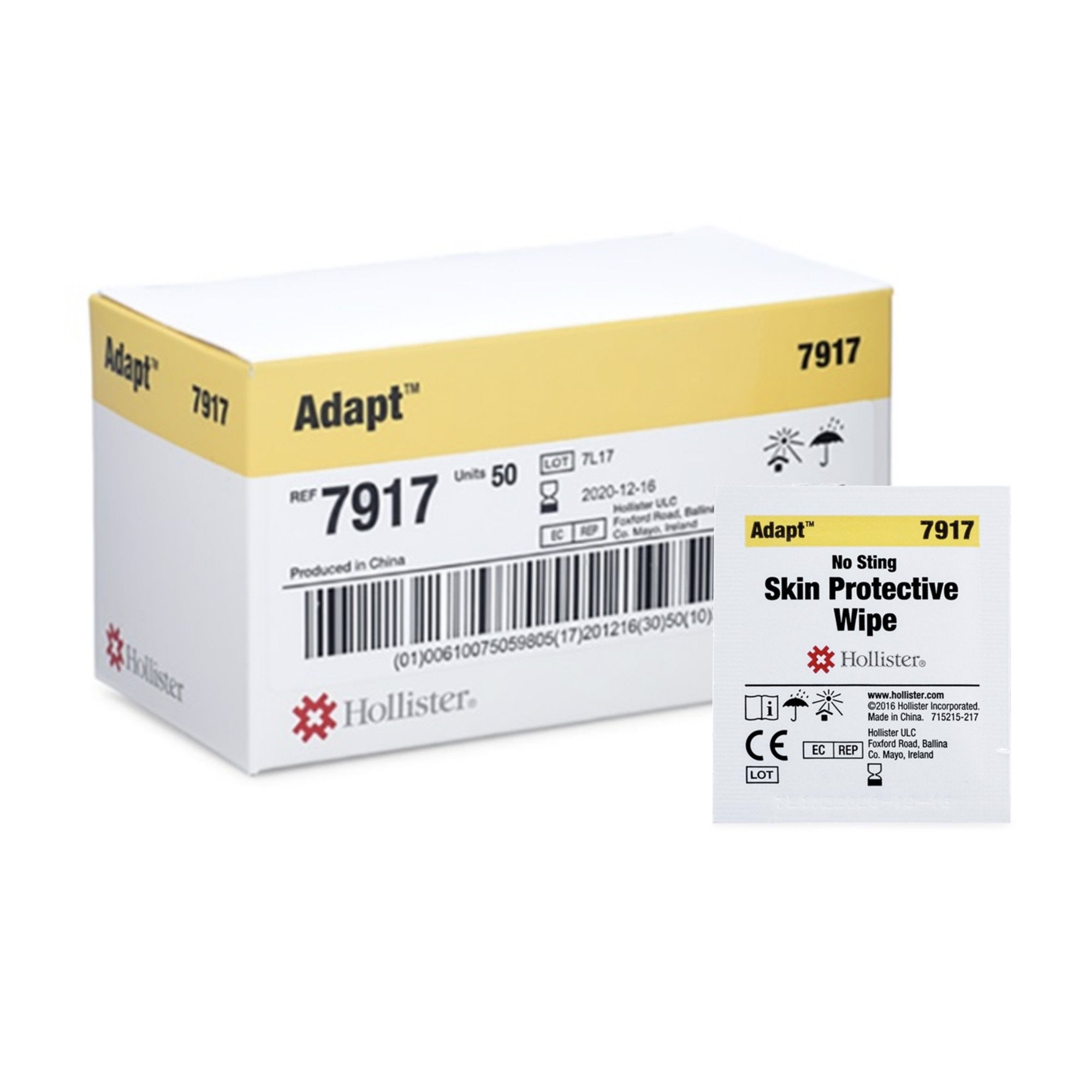 957425 - Adapt - Adapt No Sting Skin Barrier Wipe, Individual Packet, 7917, Box of 1, (BX)