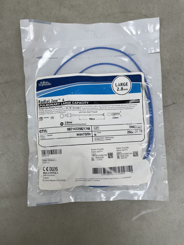 1520 - BOSTON SCIENTIFIC - Radial Jaw 4 Single-Use Biopsy Forceps - Pulmonary Large Capacity - 2.8mm x 100cm, (EA) - ( Expiry Date: 2022-09-12 )