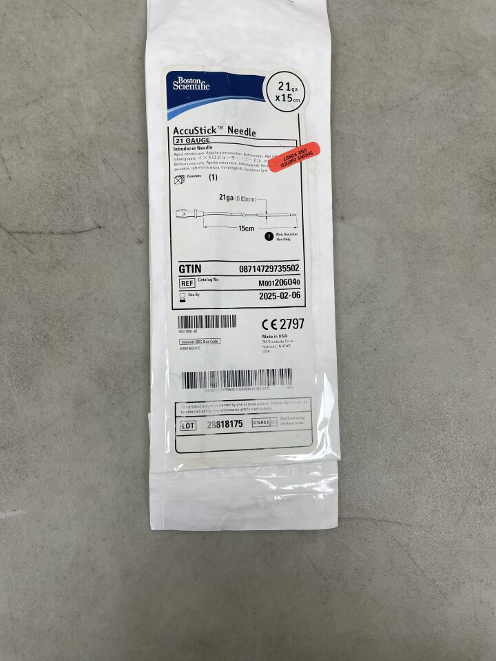 20604 - BOSTON SCIENTIFIC - AccuStick Introducer Needle - 21Ga x 15cm, (EA) - ( Expiry Date: 2025-02-06 )