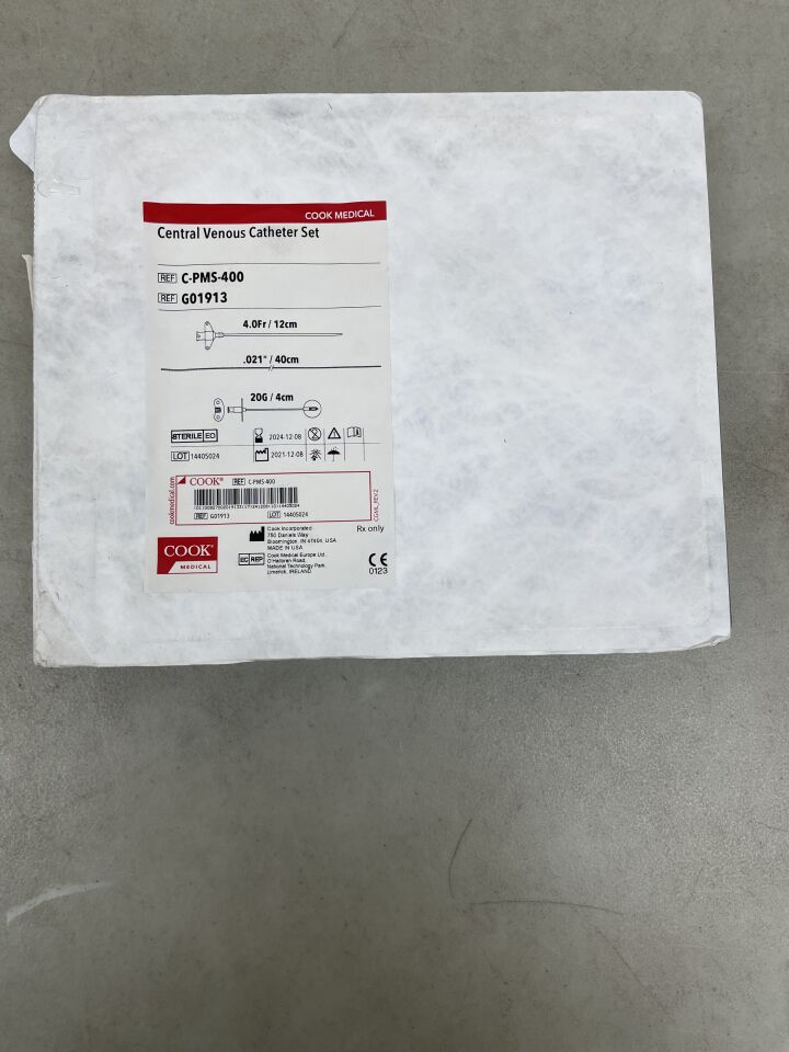 G01913 - COOK - CVC Pressure Monitoring Set 4F x 12cm, (EA) - ( Expiry Date: 2024-12-08 )