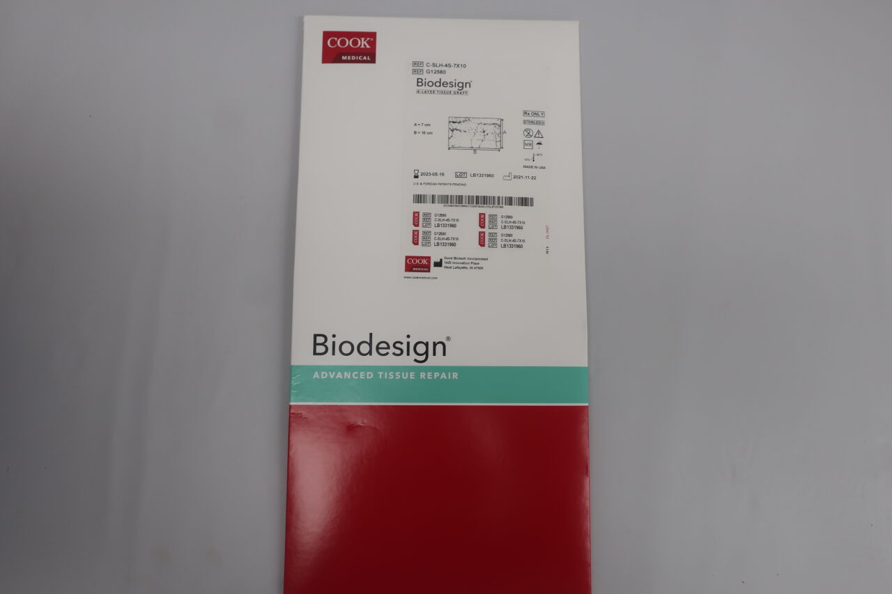 G12580 - COOK - Biodesign 4 Layer Tissue Graft 7cm x 10cm, (BX/1) - ( Expiry Date: 2025-09-11 )