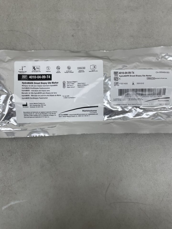 4010-04-09-T4 - DEVICOR MEDICAL - Mammotome HydroMark Ti Biopsy Site Marker, Titanium Shape 4, (EA) - ( Expiry Date: 2025-02-02 )