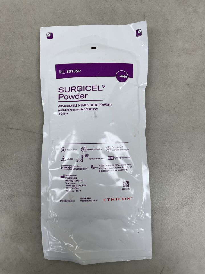 3013SP - ETHICON - Surgicel Powder Absorbable Hemostat, 3 g, (EA) - ( Expiry Date: 2026-02-28 )