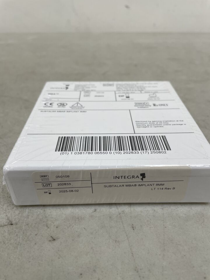 50108 - INTEGRA - Subtalar MBA, Implant 8mm, (BX/1) - ( Expiry Date: 2025-08-02 )