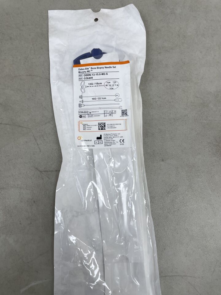 DBBN-13-15.0-M2-S - IZI MEDICAL - Osteo-Site Bone Biopsy Needle 13G 15cm x 16G 22.1cm (G36409), (EA) - ( Expiry Date: 2024-10-31 )