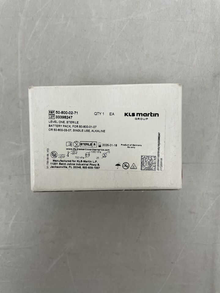 50-800-02-71 - KLS MARTIN - Battery Pack, Level One for 50-800-01-07 or 50-800-03-07 Alkaline, (BX/1) - ( Expiry Date: 2026-02-13 )