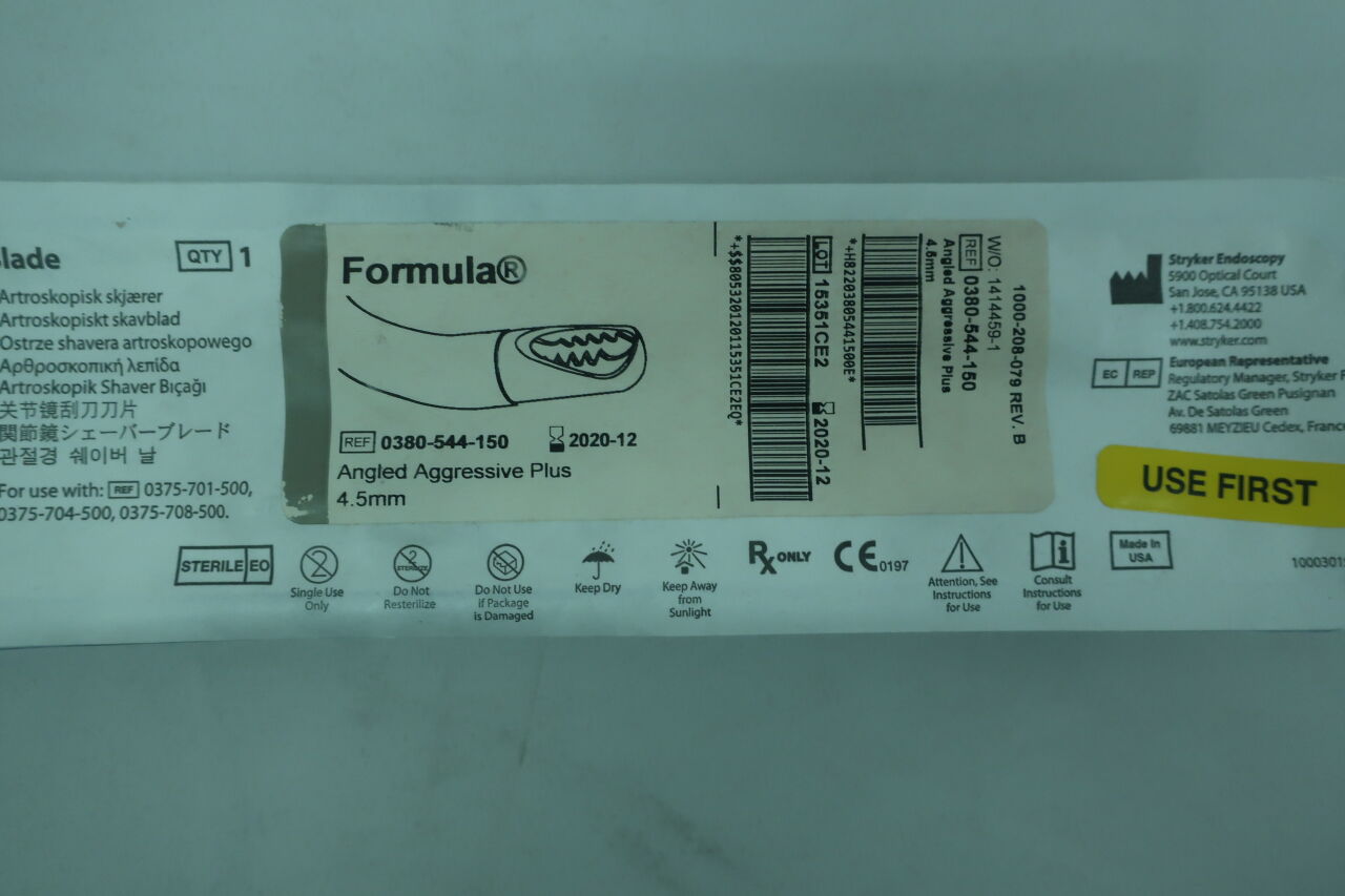 0380-544-150 - STRYKER - Formula 4.5mm Angled Aggressive Plus, (EA) - ( Expiry Date: 2025-11-01 )