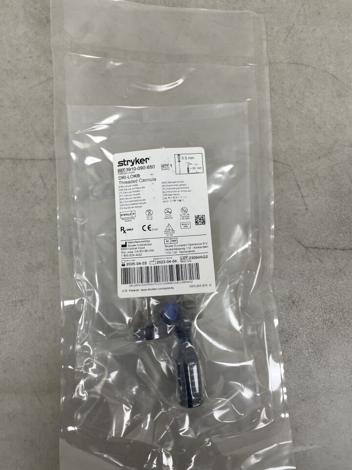 3910-090-650 - STRYKER - Dri-Lok Threaded Cannula 6.5mm x 90mm, (EA) - ( Expiry Date: 2025-04-03 )