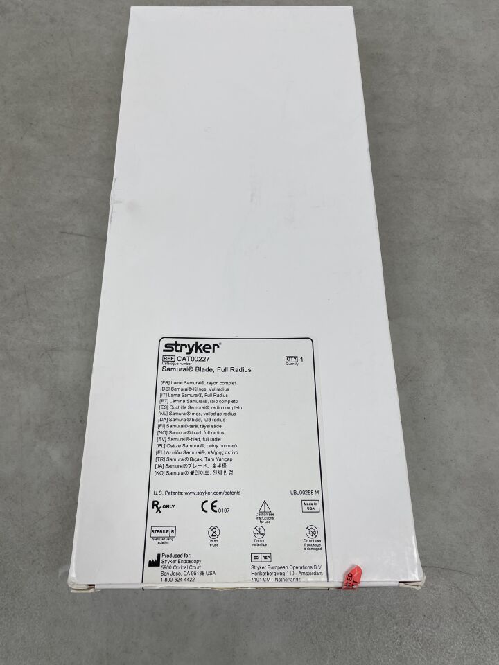 CAT00227 - STRYKER - Pivot Samurai Full Radius Blade with Ergonomic Handle, (BX/1) - ( Expiry Date: 2024-04-14 )