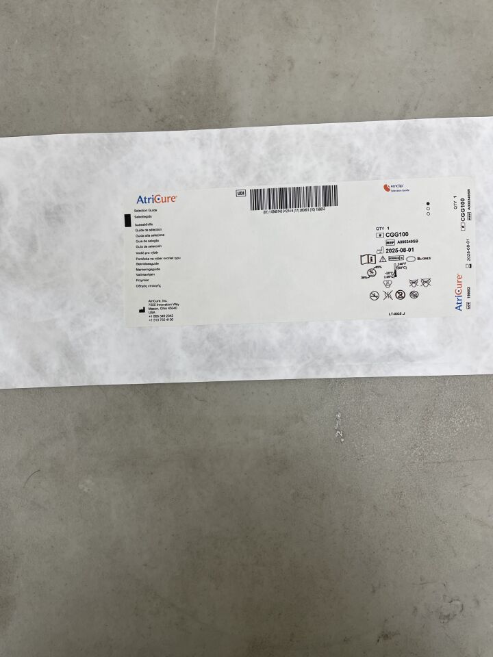 CGG100 - ATRICURE - Selection Guide, Gillinov-CosGrove, AOD1 AtriClip LAA Exclusion System, (EA) - ( Expiry Date: 2028-08-01 )