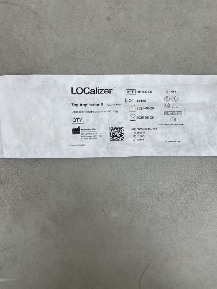 HB300-05 - HOLOGIC - LOCalizer TAG S Needle Applicator w/Preloaded RFID Tag, 12G x 5cm, (EA) - ( Expiry Date: 2026-06-29 )