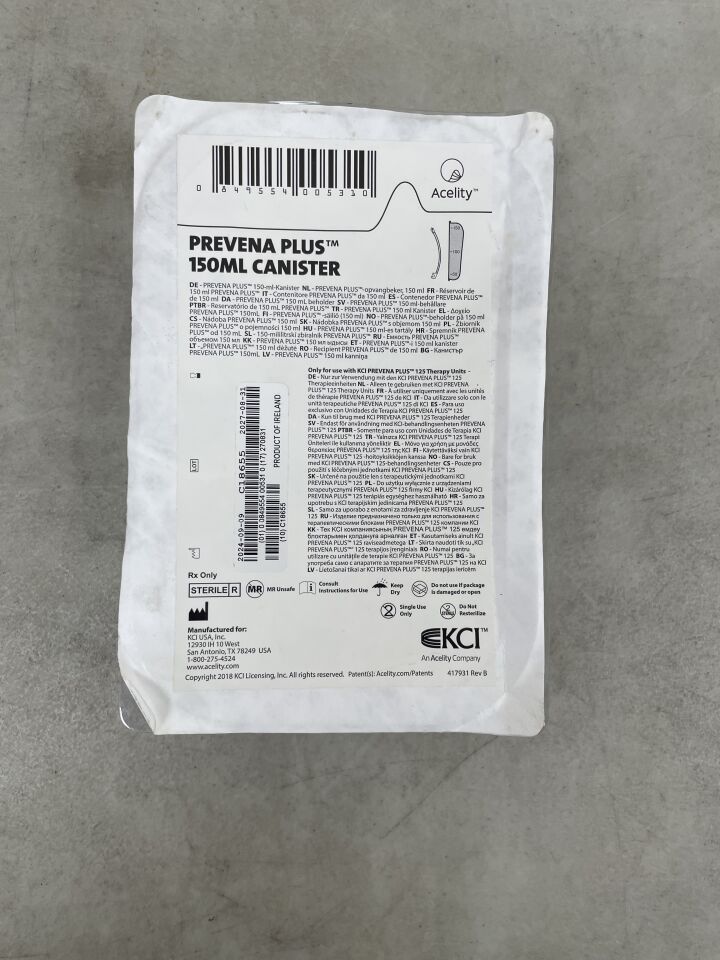 PRE4095 - KCI - Prevena Plus Canister 150ml, (EA) - ( Expiry Date: 2027-08-31 )