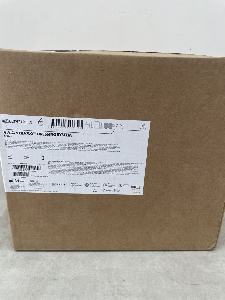 ULTVFL05LG - KCI - V.A.C. VeraFlo Dressing System, Large - Negative Pressure Wound Therapy, NPWT, (BX/5) - ( Expiry Date: 2026-08-31 )