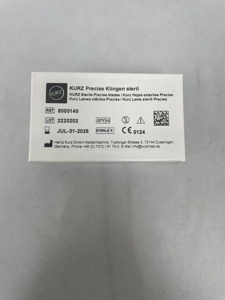 8000140 - KURZ - Precise Klingen Sterile Blades, (BX/10) - ( Expiry Date: 2026-07-01 )