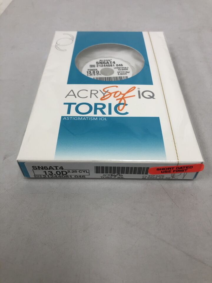 SN6AT4.130 - ALCON - AcrySof IQ Toric Astigmatism Intraocular Lens, 13.0D, (BX/1) - ( Expiry Date: 2025-12-07 )
