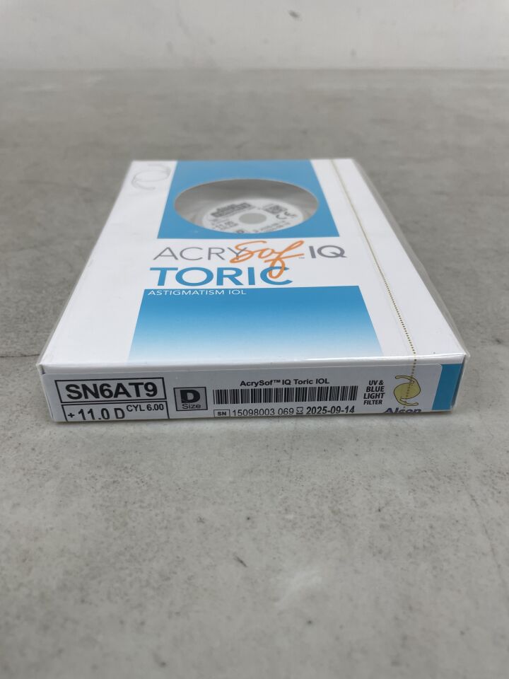 SN6AT9.110 - ALCON - AcrySof IQ Toric Astigmatism Intraocular Lens, 11.0D, (BX/1) - ( Expiry Date: 2025-09-14 )