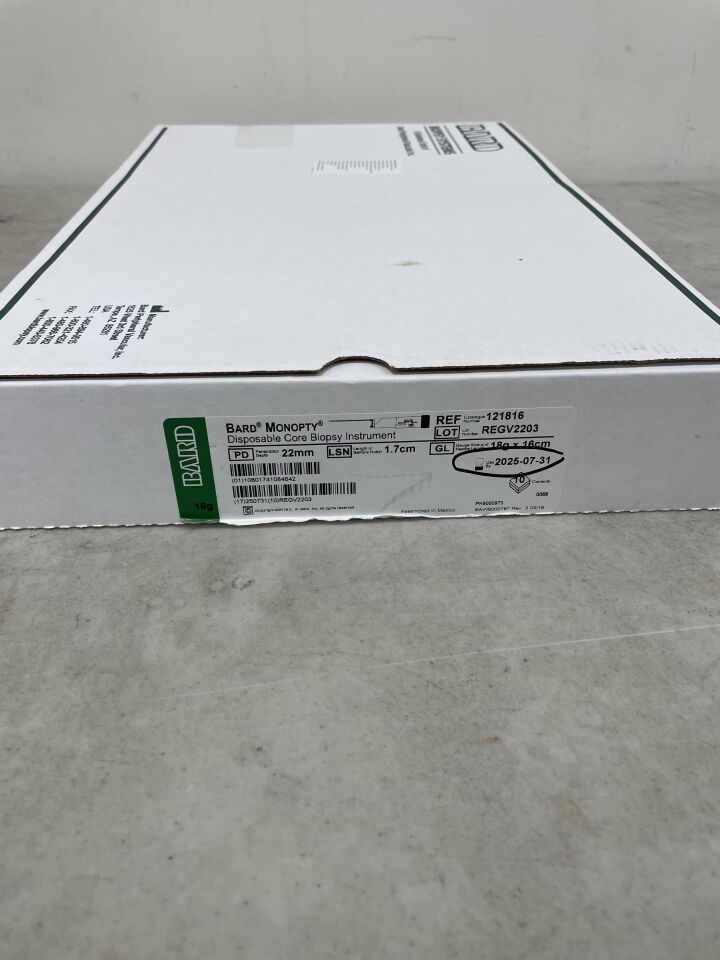 121816 - BARD - Monopty Biopsy Instrument, 18G x 16cm, (BX/10) - ( Expiry Date: 2025-07-31 )