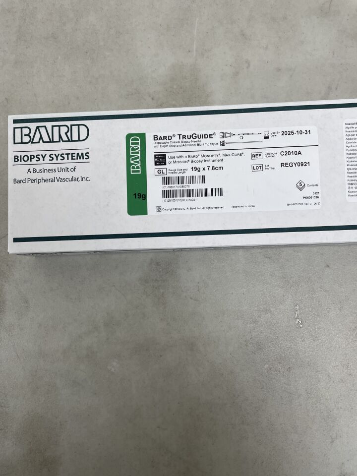 C2010A - BARD - TruGuide Coaxial Biopsy Needle 19G x 7.8cm, (BX/5) - ( Expiry Date: 2025-10-31 )