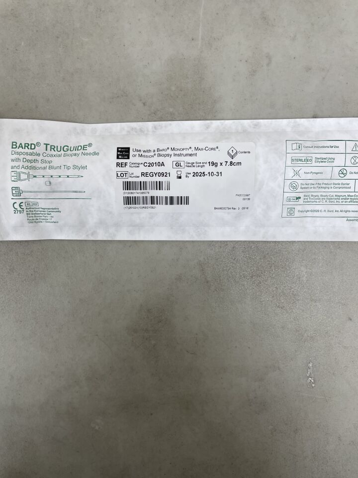 C2010A - BARD - TruGuide Coaxial Biopsy Needle 19G x 7.8cm, (EA) - ( Expiry Date: 2025-10-31 )