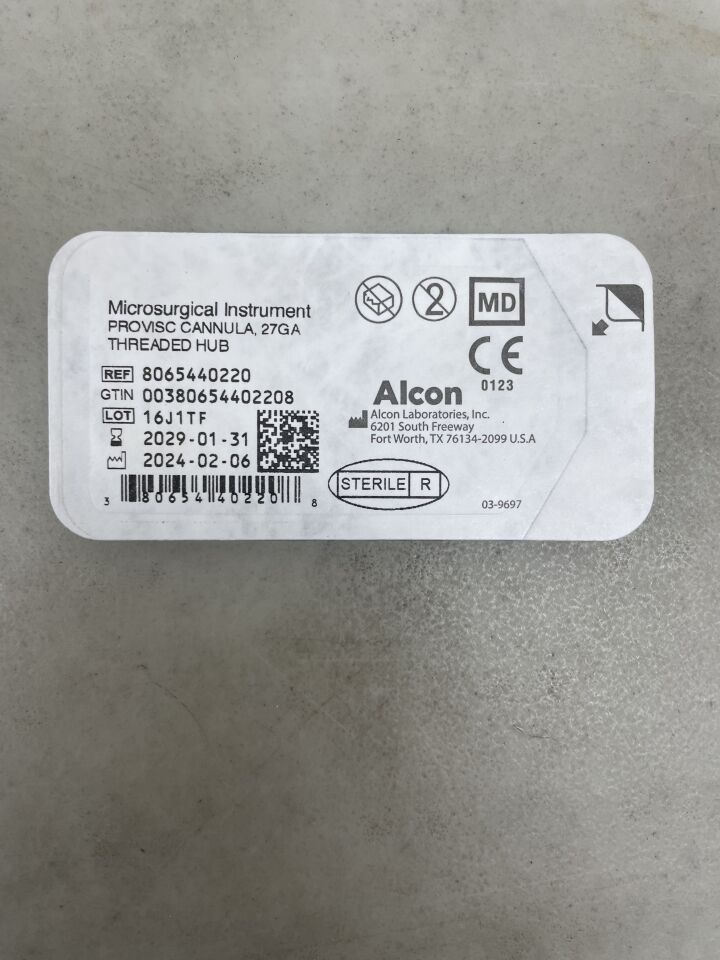8065440220 - ALCON - 27G Provisc Cannula, Threaded Hub, (EA) - ( Expiry Date: 2029-01-31 )