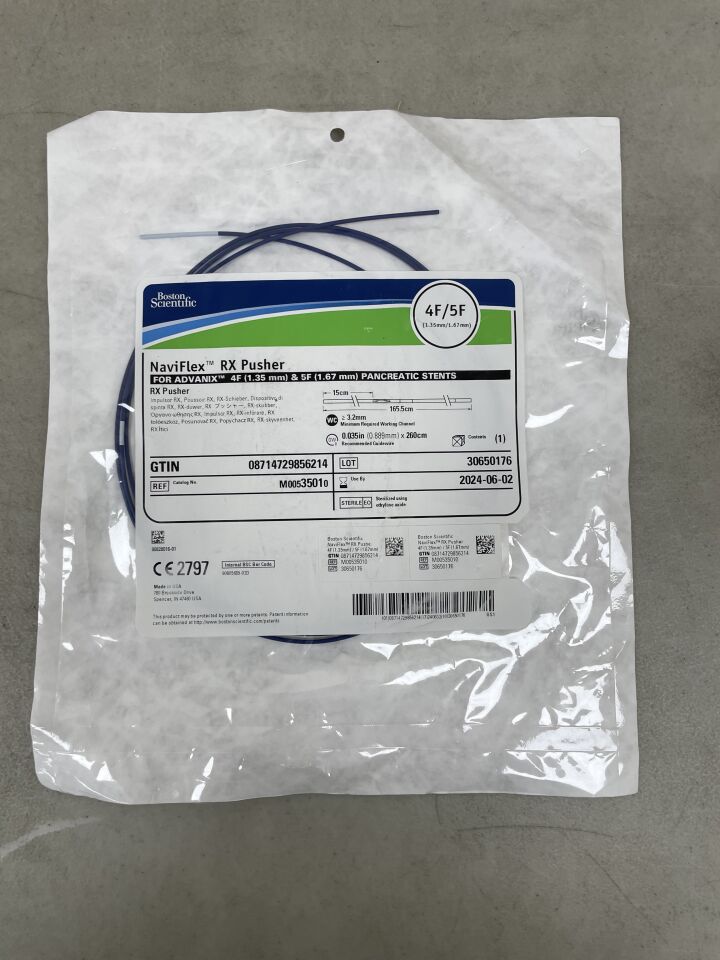 3501 - BOSTON SCIENTIFIC - NaviFlex RX Pusher for Advanix 4Fr & 5Fr Pancreatic Stents - 4Fr/5Fr, (EA) - ( Expiry Date: 2024-06-02 )