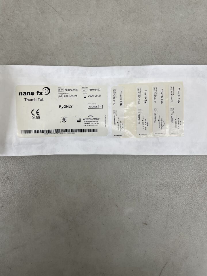 FURS-0100 - ARTHROSURFACE - NanoFx Thumble Thumb Tab Accessory, (EA) - ( Expiry Date: 2026-09-21 )