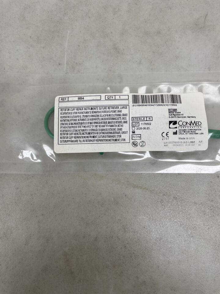 9894 - CONMED - Suture Retriever, Large, (EA) - ( Expiry Date: 2026-06-23 )