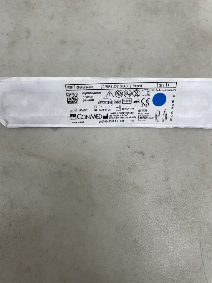505024200 - CONMED - C-Wire Pak Double Ended Orthopedic Wire, Spade, 0.035 in. dia., (EA) - ( Expiry Date: 2030-01-26 )