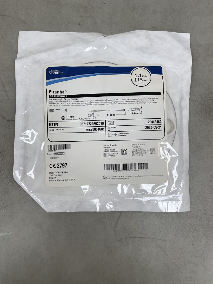505160 - BOSTON SCIENTIFIC - Piranha 3F Flexible Ureteroscopic Biopsy Forceps 1.1mm x 115cm , (EA) - ( Expiry Date: 2025-05-21 )