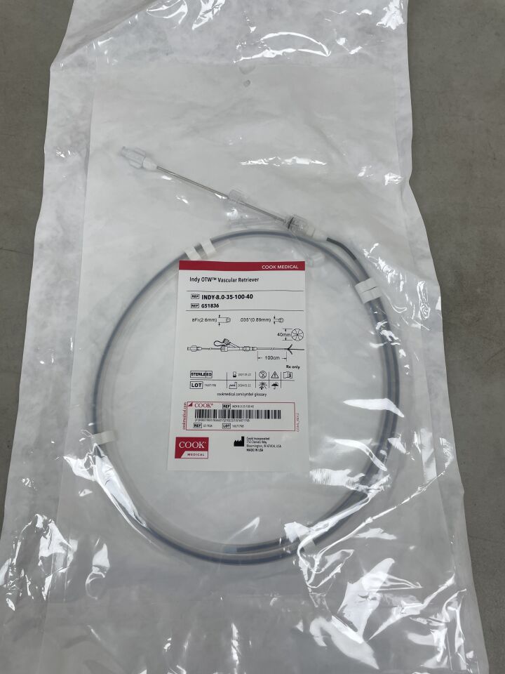 G51836 - COOK - Indy OTW Vascular Retriever 8F x 100cm, (EA) - ( Expiry Date: 2027-05-22 )