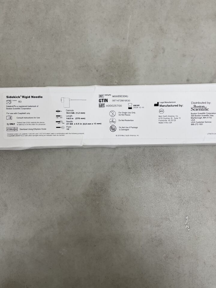890304 - BOSTON SCIENTIFIC - sidekick rigid needle, 21 ga, 14.6 in. size, (BX/1) - ( Expiry Date: 2024-12-15 )
