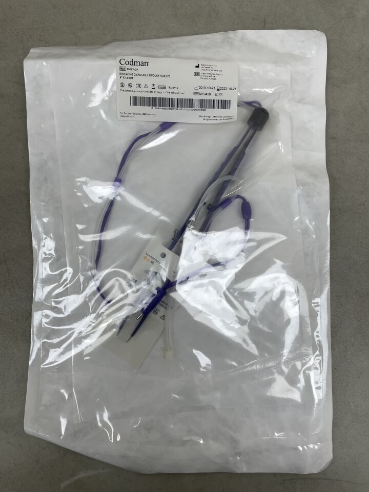 9009100IR - CODMAN - Irrigating Disposable Bipolar Forceps, 9" x 1.0mm Tip, (EA) - ( Expiry Date: 2022-10-21 )