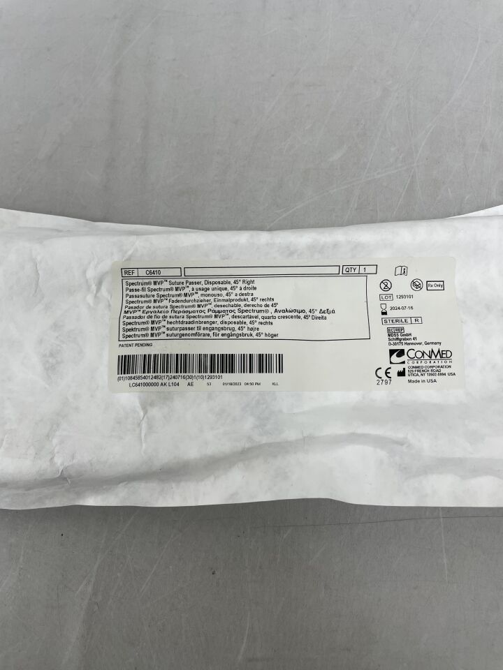 C6410 - CONMED - Spectrum MVP Suture Passer, 45 Degree Right, (EA) - ( Expiry Date: 2023-10-03 )