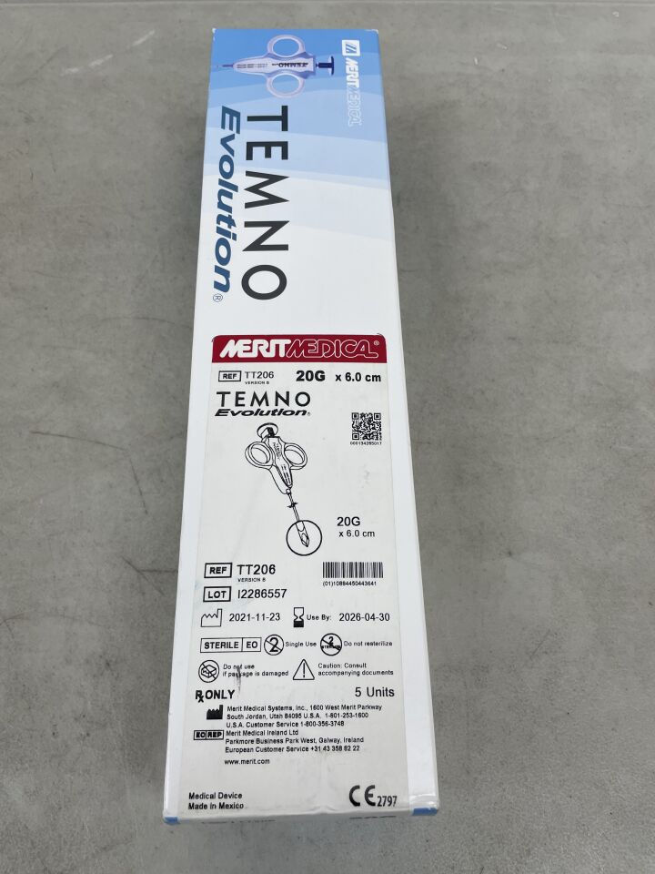 TT206 - MERIT MEDICAL - Temno Evolution Soft Tissue Biopsy Device, 20G x 6 cm Needle Length, (BX/5) - ( Expiry Date: 2026-04-30 )