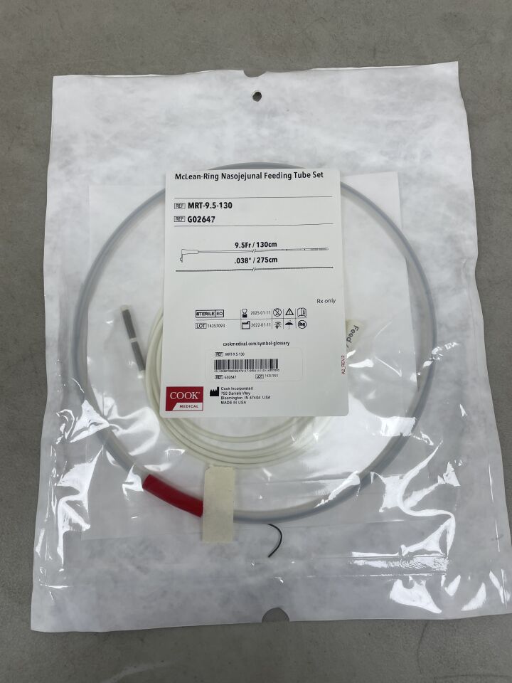G02647 - COOK - Mclean-Ring Nasojejunal Feeding Tube Set, 9.5Fr x 0.028in, (EA) - ( Expiry Date: 2025-01-11 )
