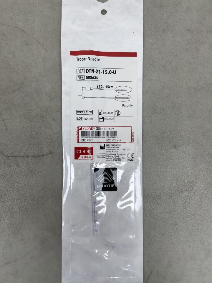 G05635 - COOK - Trocar Needle, 21G x 15cm, (EA) - ( Expiry Date: 2025-08-27 )